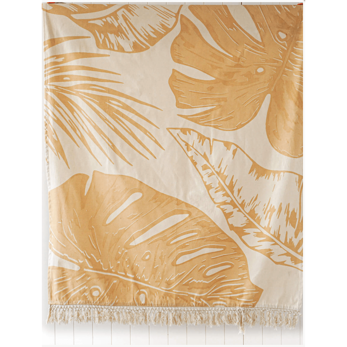 Monstera Leaves Canvas Throw