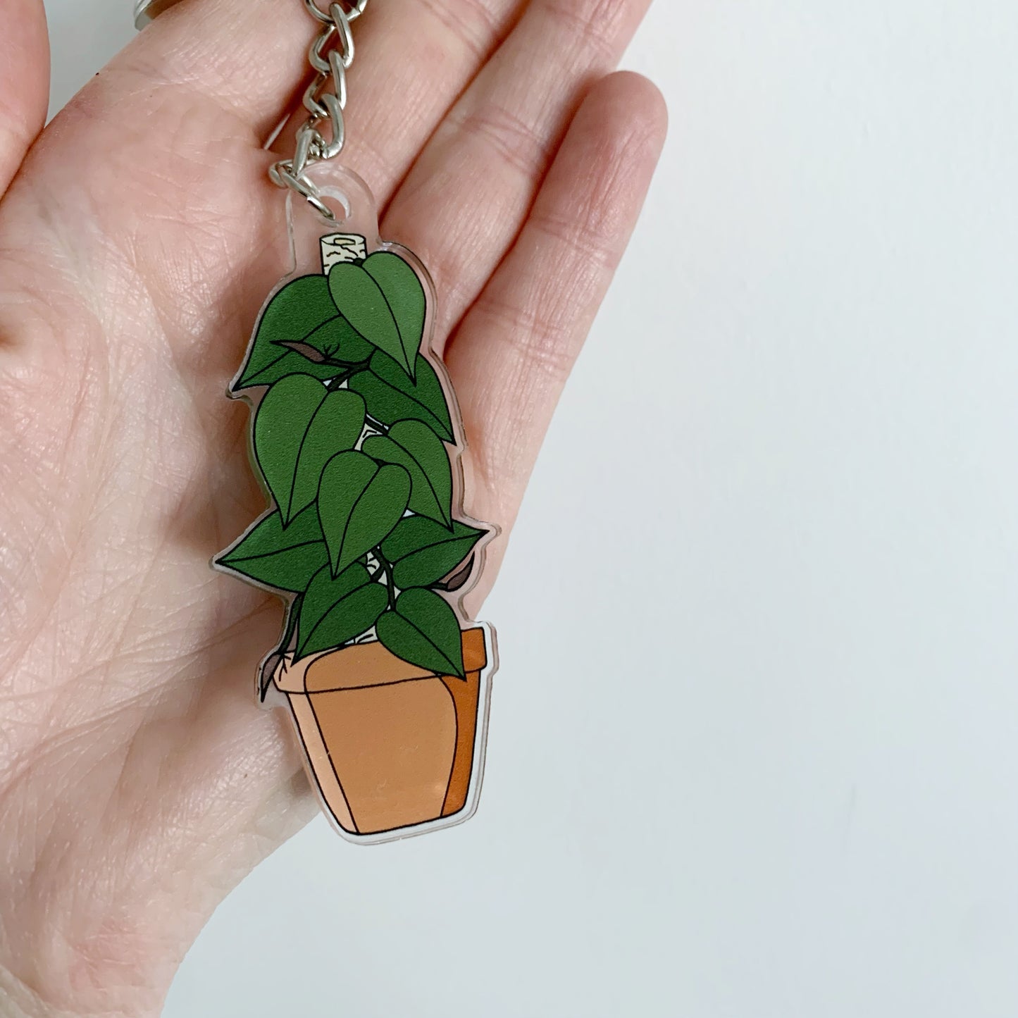 Heart Leaf Philodendron Acrylic Keyring