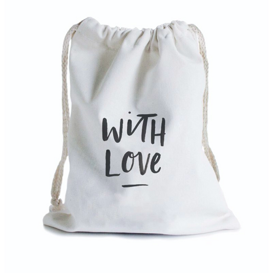 With Love Canvas Gift Bag - Luxe Foliage