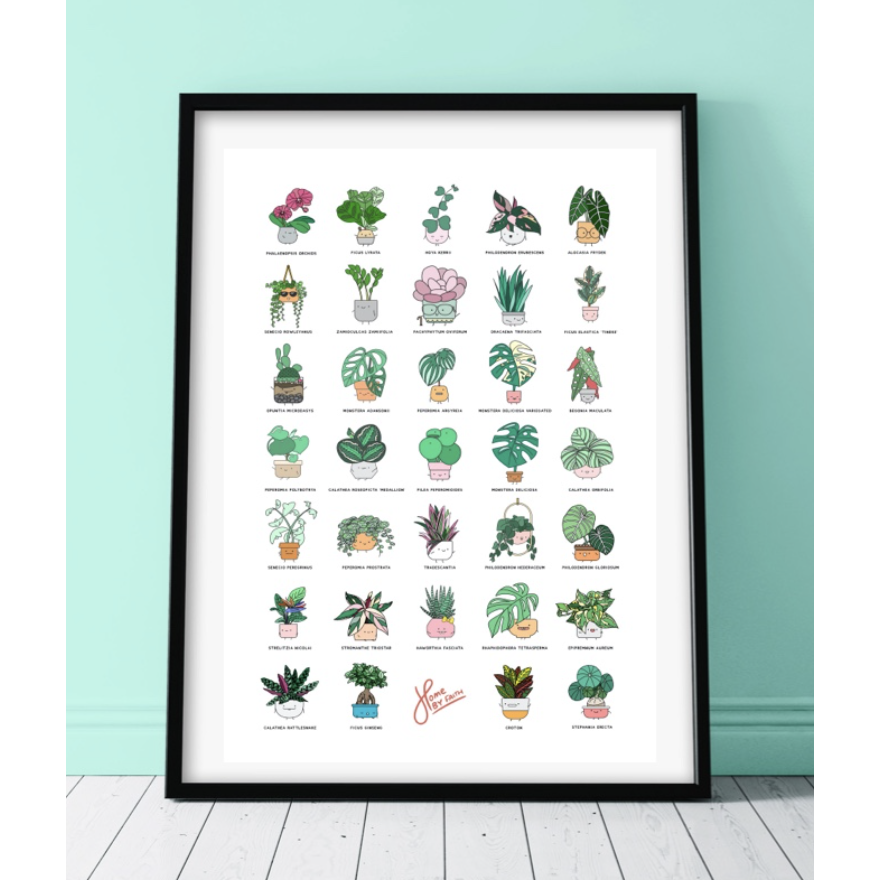 The Plant Alphabet Poster - Luxe Foliage