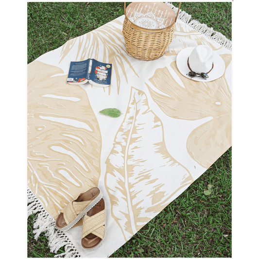 Monstera Leaves Canvas Throw